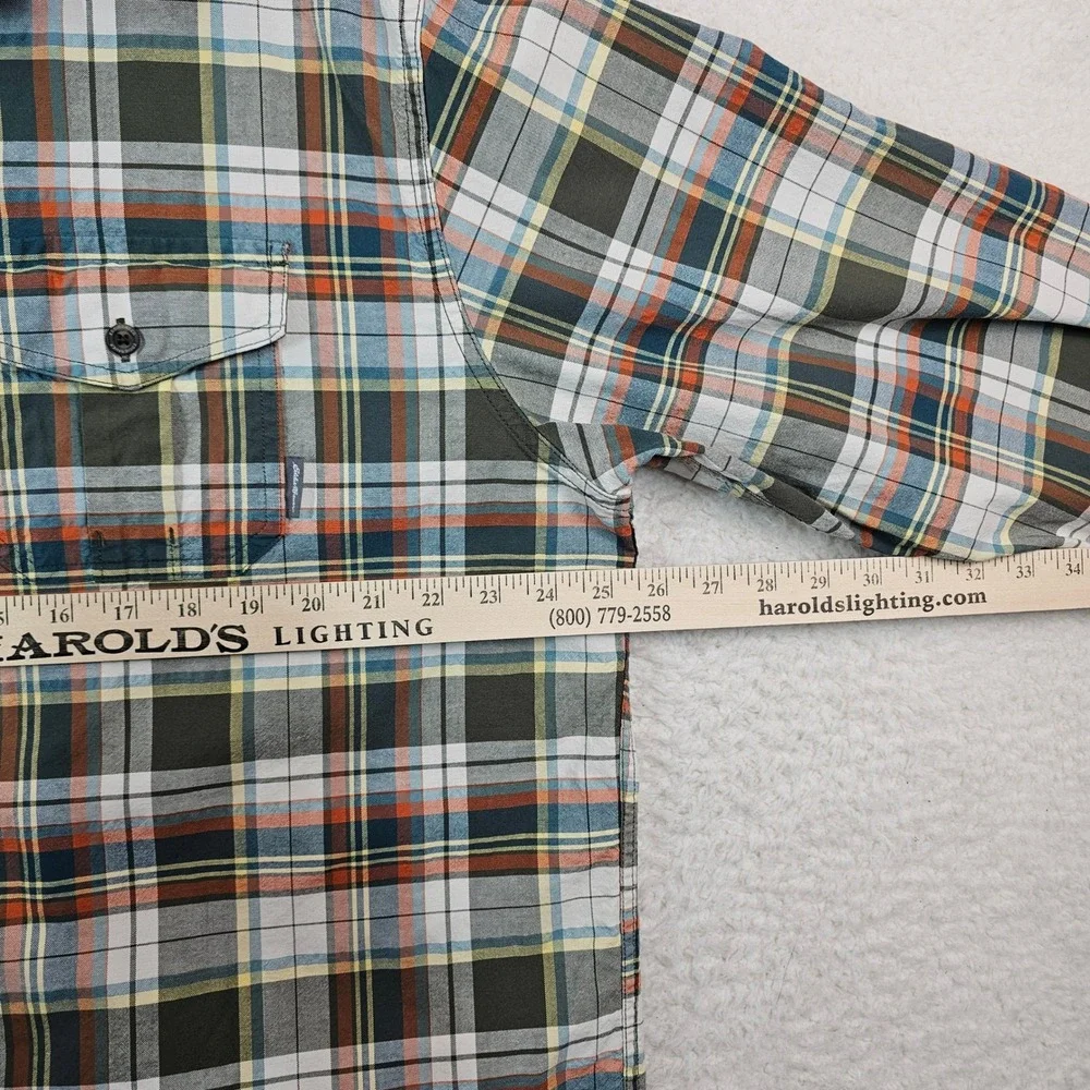 Eddie Bauer Mens 2XL Classic Fit Plaid Button Down Shirt Multi Color Long Sleeve